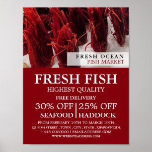 Shrimp Display, Fishmonger/Wife, vismarkt Poster