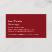 Shrimp Display, Fishmonger/Wife, vismarkt Visitekaartje (Achterkant)