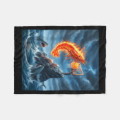 Shrimp Dunking On Shark Funny Fishing Meme Basketb Fleece Deken (Voorkant (Horizontaal))