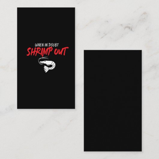 Shrimp Gift Jiu Jitsu in twijfel getrokken garnale Visitekaartje (Voorkant / Achterkant)