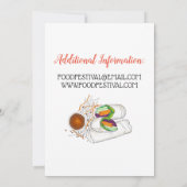 Shrimp Pad Thai Noodles Food Festival Restaurant Kaart (Achterkant)