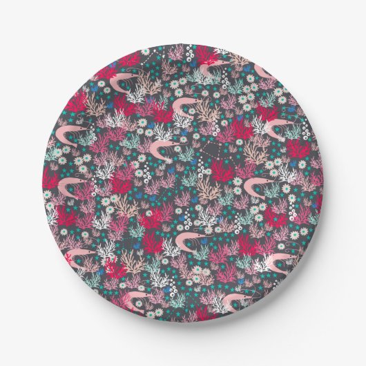 Shrimp Paper Plates Papieren Bordje (Voorkant)