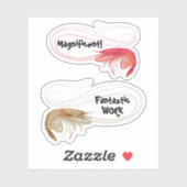 Shrimp Shapes Classroom Aanmoediging Sticker (Vel)