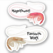Shrimp Shapes Classroom Aanmoediging Sticker (Voorkant)
