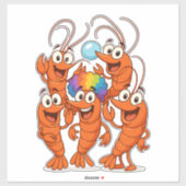 Shrimp Squad Beach Vibes Sticker (Vel)