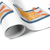 Shrimp tempura cartoon illustratie cadeaupapier (Rol Hoek)