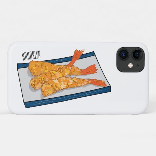 Shrimp tempura cartoon illustratie Case-Mate iPhone case (Achterkant (horizontaal))