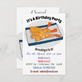 Shrimp tempura cartoon illustratie kaart (Voorkant / Achterkant)