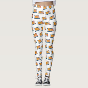 Shrimp tempura cartoon illustratie leggings