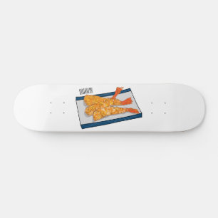 Shrimp tempura cartoon illustratie persoonlijk skateboard