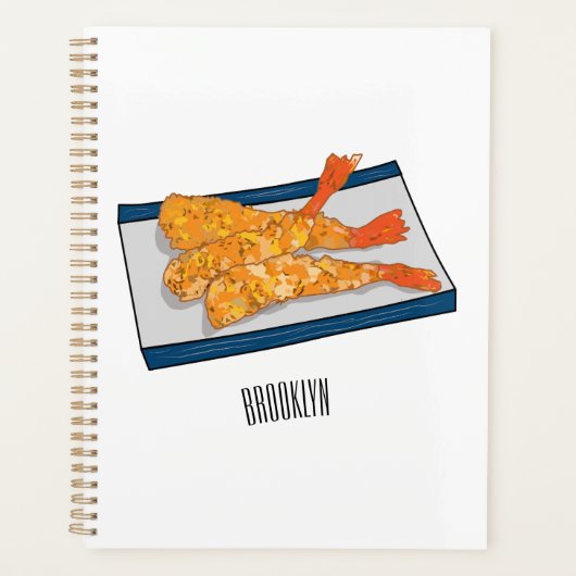 Shrimp tempura cartoon illustratie planner (Voorkant)