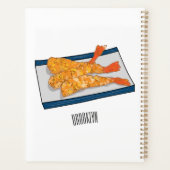 Shrimp tempura cartoon illustratie planner (Achterkant)