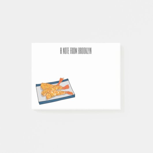 Shrimp tempura cartoon illustratie post-it® notes (Voorkant)
