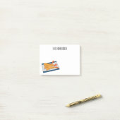 Shrimp tempura cartoon illustratie post-it® notes (Op bureau)