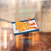 Shrimp tempura cartoon illustratie raamsticker (Vel 2)