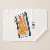 Shrimp tempura cartoon illustratie sherpa deken (Voorkant (horizontaal))