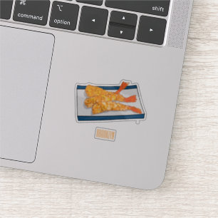 Shrimp tempura cartoon illustratie sticker