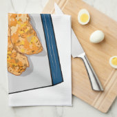 Shrimp tempura cartoon illustratie theedoek (Quarter Fold)