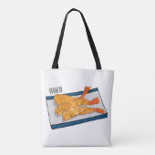 Shrimp tempura cartoon illustratie tote bag (Achterkant)