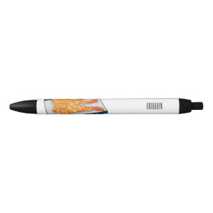 Shrimp tempura cartoon illustratie zwarte inkt pen