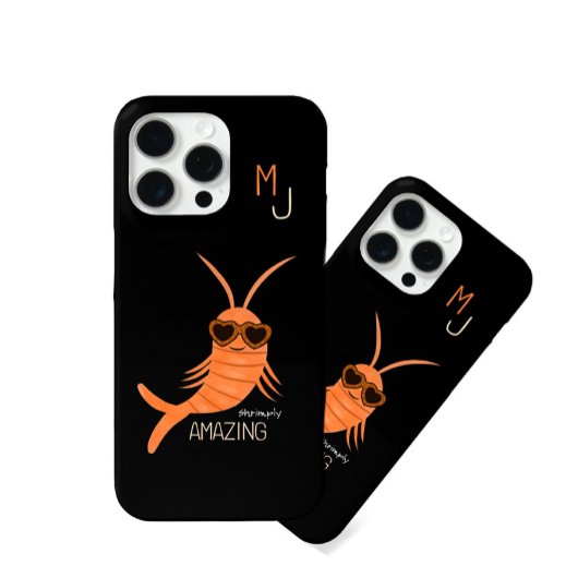 Shrimp with sunglasses Case-Mate iPhone case