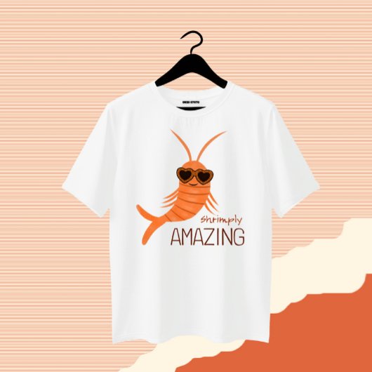 Shrimp with sunglasses t-shirt