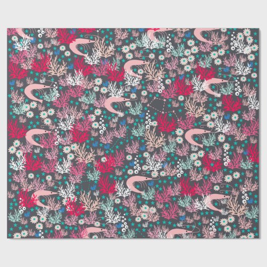 Shrimp Wrapping Paper Cadeaupapier (Vlak)