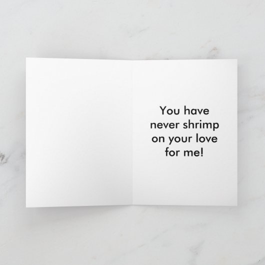 Shrimp Your Love Kaart (Binnen)