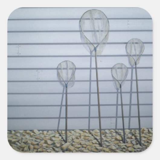 Shrimpelnetten Vierkante Sticker (Voorkant)