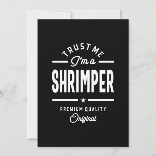 Shrimper Job Title T-shirt Gift Mannen vrouwen Bedankkaart (Voorkant)