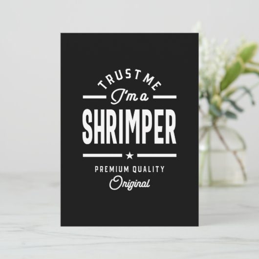 Shrimper Job Title T-shirt Gift Mannen vrouwen Bedankkaart (Staand voorkant)