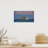 Shrimping At Sundown Poster (Keuken)