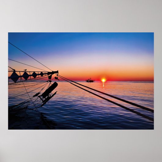 Shrimping Sunset Poster (Voorkant)