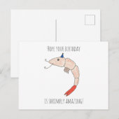 Shrimply Amazing Verjaardag Briefkaart (Voorkant / Achterkant)