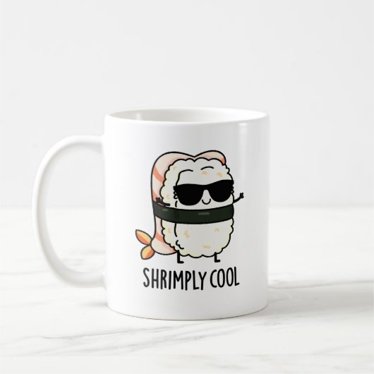 Shrimply Cool Funny Shrimp Pun Koffiemok (Links)