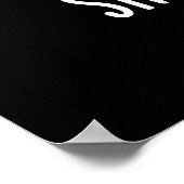 Shrimply Cool Funny Shrimp Sushi Pun Dark BG Poster (Hoek)