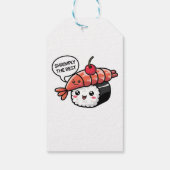 Shrimply de beste kawaii sushi cadeaulabel (Achterkant)