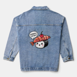 Shrimply de beste kawaii sushi denim jacket