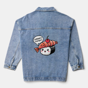 Shrimply de beste kawaii sushi denim jacket