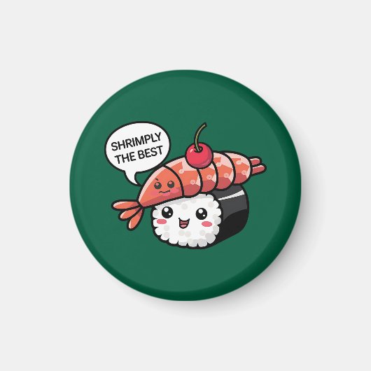 Shrimply de beste kawaii sushi magneet (Voorkant)