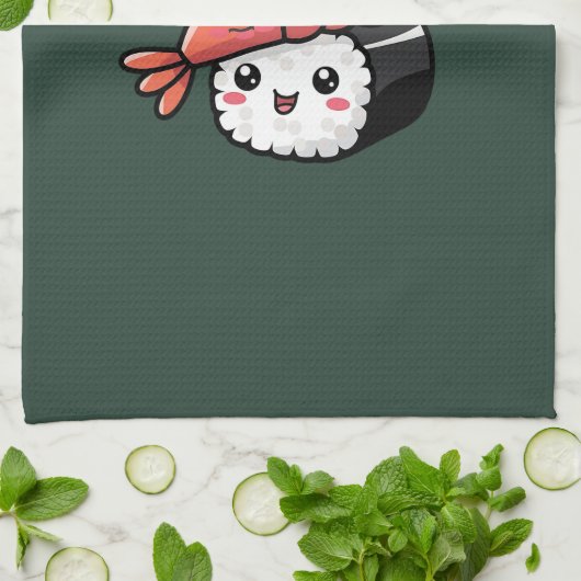 Shrimply de beste kawaii sushi theedoek (Gevouwen)