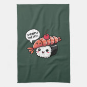 Shrimply de beste kawaii sushi theedoek (Verticaal)