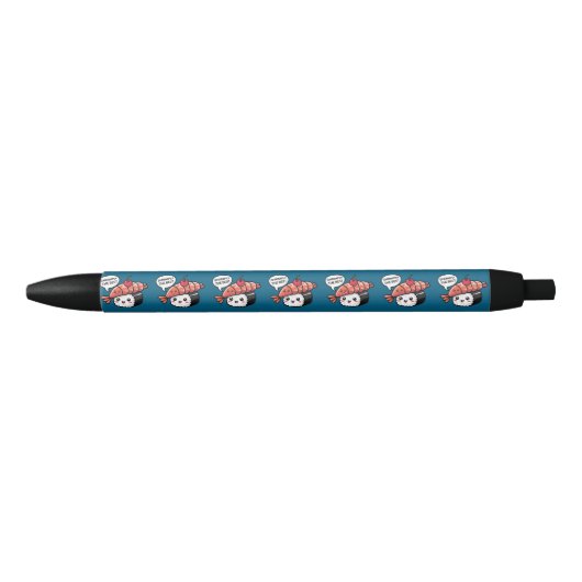 Shrimply de beste kawaii sushi zwarte inkt pen (Voorkant)