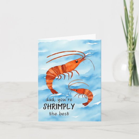Shrimply de beste Waterverf garnalen Kaart (Voorkant)