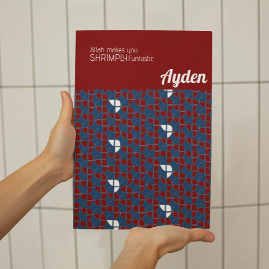 SHRIMPLY Funtastic Retro Blauw Rood Kwekerij Custo Poster