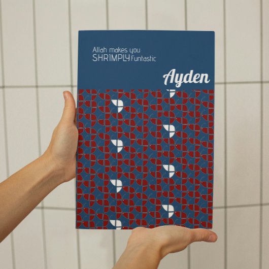 SHRIMPLY Funtastic Retro Rood Blauw Kwekerij Custo Poster