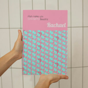 SHRIMPLY Mooie Roze Blauwgroen Kwekerij Custom Poster