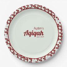 SHRIMPLY Rood Wit Patroon, Aqiqah Baby shower