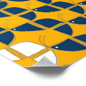 SHRIMPLY Schattige Geel Blauw Kwekerij Custom Poster (Hoek)