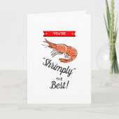 "Shrimply the Best" Funny Whimsy Valentijnsdag Kaart (Voorkant)